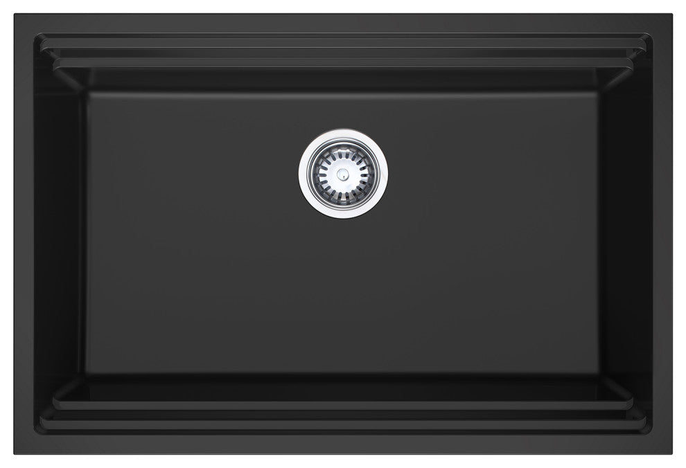 HIGOLD Single Bowl Undermount Kitchen Sink, Black