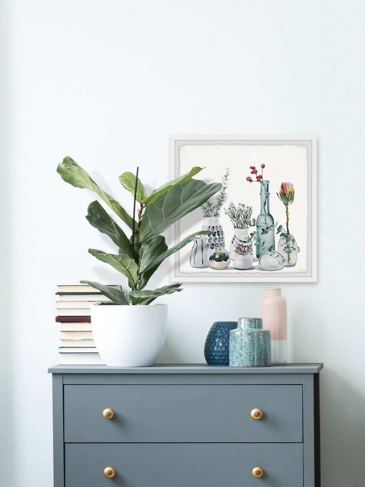 "Homey Blooms" Framed Painting Print, 18"x18"