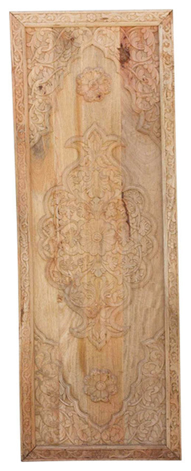 Reclaimed Wood Floral Medallion Wall Panel