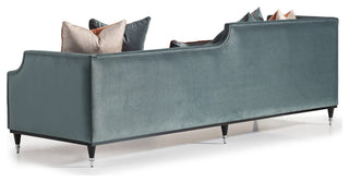 La Francaise Velvet Mansion Sofa Azure/Black
