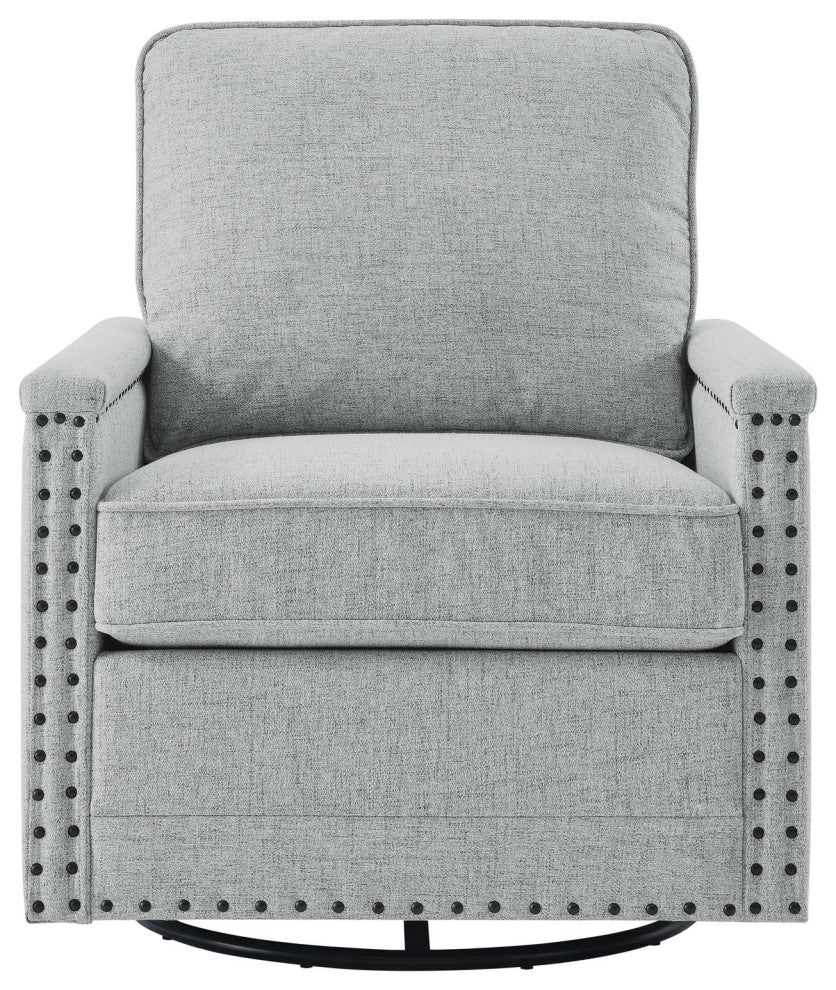 Armchair Accent Swivel Chair, Fabric, Gray, Modern, Lounge Hospitality