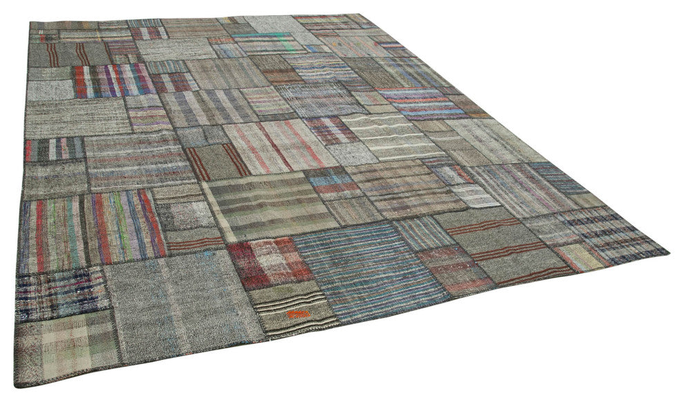 Rug N Carpet - Handmade Anatolian 10' 10'' x 13' 6'' Vintage Patchwork Kilim Rug
