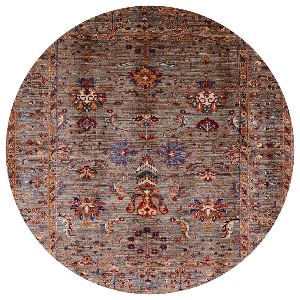 Ahgly Company Indoor Round Mid-Century Modern Area Rugs, 6' Round