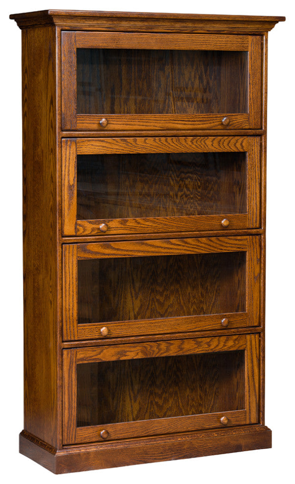 4 Door Lawyer Bookcase, Chocolate Mousse
