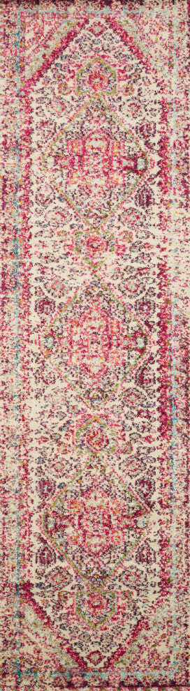 Blue, Pink Nadia Area Rug by Loloi II, 2'2"x10'