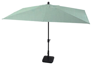 10'x6.5' Rectangular Auto Tilt Market Umbrella, Antique Bronze Frame, Sunbrella