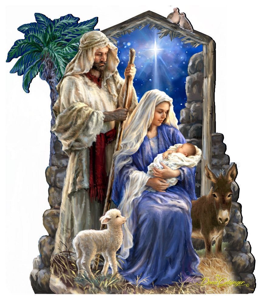 Holly Night Nativity Family Home and Outdoor Decor by Dona Gelsinger