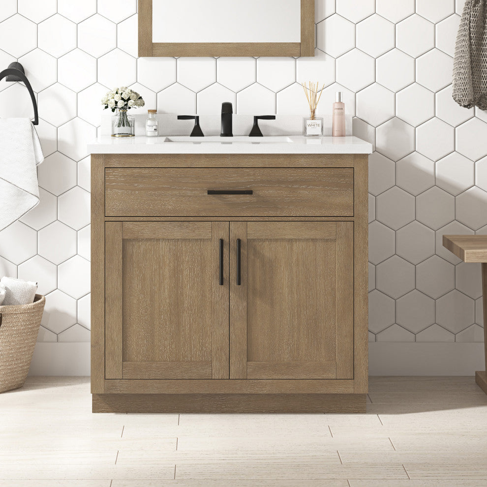 OVE Decors Bailey Vanity, Driftwood Oak, 42"