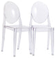 Modern Clear Casper Dining Chairs Set of 2