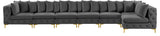 Tremblay Modular Sectional, Grey, L-Shaped, 7-Piece: Armless (5), Corner (2)