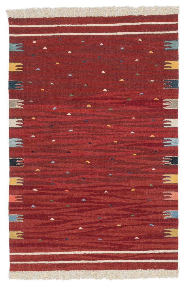 New Handwoven Turkish Kilim Rug - 4'  x 6'  (48 in. x 72 in.)