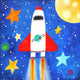 Marmont Hill, "Shuttle Flight" by Nicola Joyner Painting Wrapped Canvas, 18x18