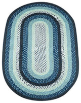 Blueberry, Cream Braided Rug, 36"X60" Oval