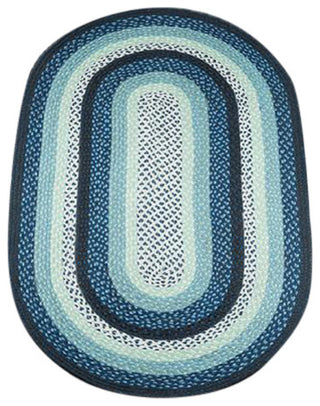 Blueberry, Cream Braided Rug, 36"X60" Oval