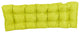 55"X19" Tufted Solid Outdoor Spun Polyester Loveseat Cushion, Lime