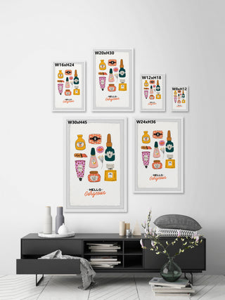 "Woman Essentials" Framed Painting Print, 12x18