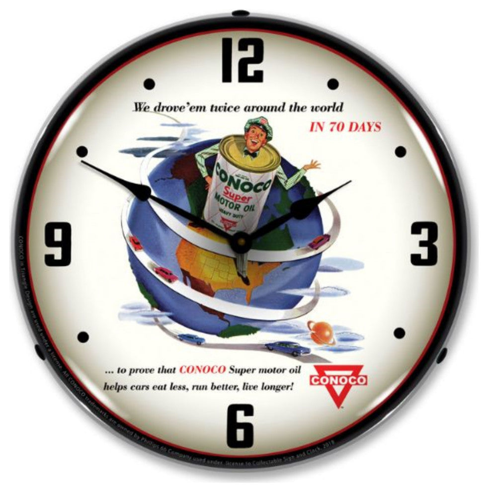 PH661801828 Conoco Super Motor Oil Clock