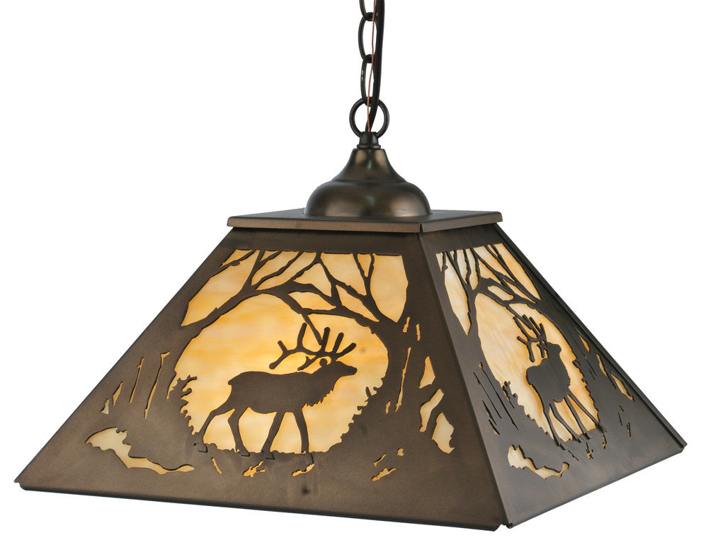 16Sq Elk at Dawn Pendant