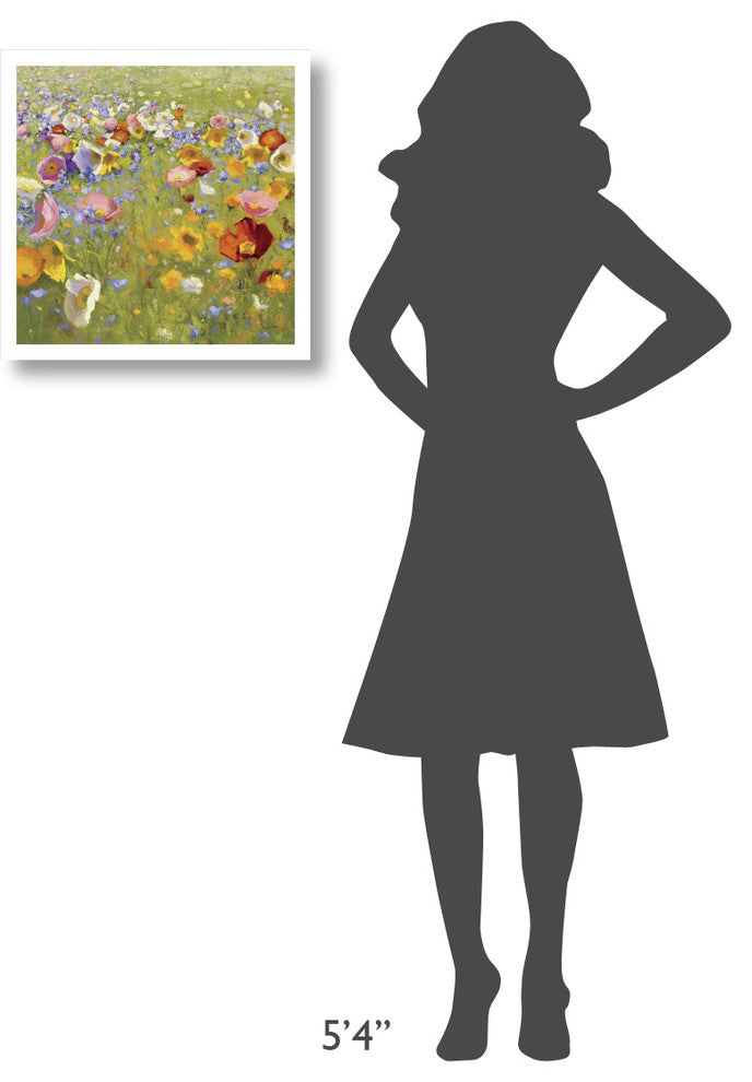 "Champ de Fleur I" Digital Paper Print by Shirley Novak, 20"x20"