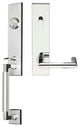 Stuttgart Lever, Tubular Entry Handleset, Left Hand, Polished Stainless Steel