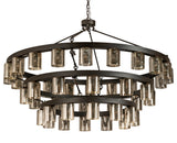 70" Wide Loxley Horizon Ring 44 Light Three Tier Chandelier..
