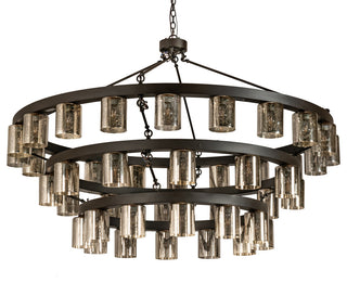 70" Wide Loxley Horizon Ring 44 Light Three Tier Chandelier..