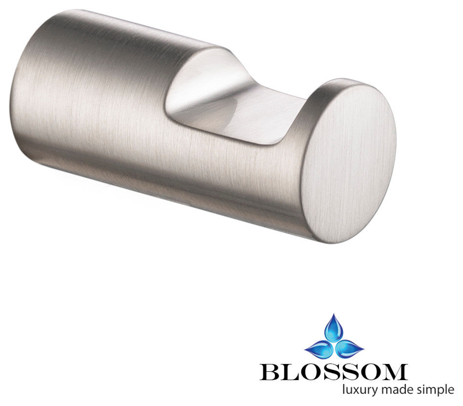Blossom Robe Hook, Brushed Nickel