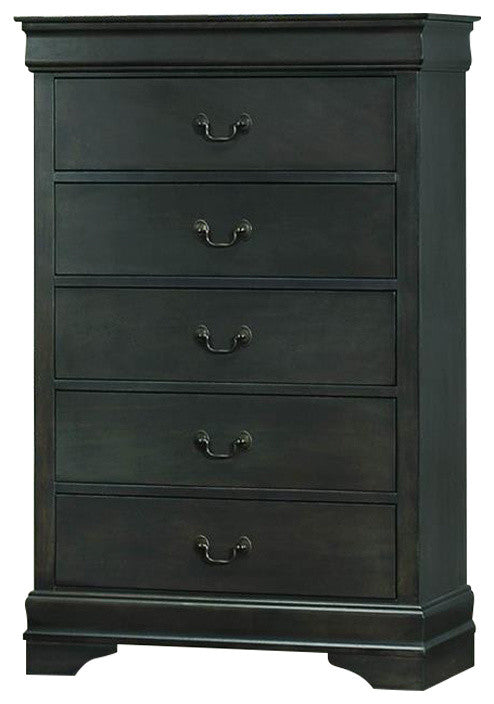 Homelegance Mayville 5-Drawer Chest, Stained Gray