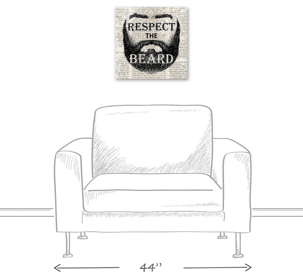 Respect the Beard 16x16 Canvas Wall Art