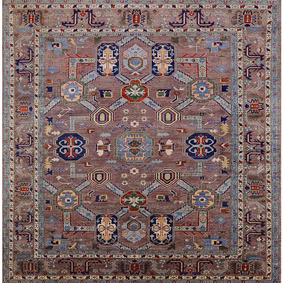 Ahgly Company Indoor Square Mid-Century Modern Area Rugs, 7' Square