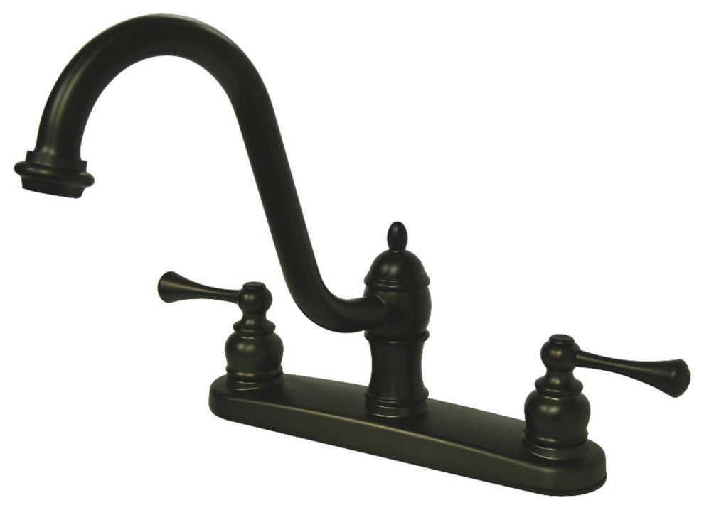 KB3115BLLS Restoration 8" Centerset Kitchen Faucet, Oil Rubbed Bronze