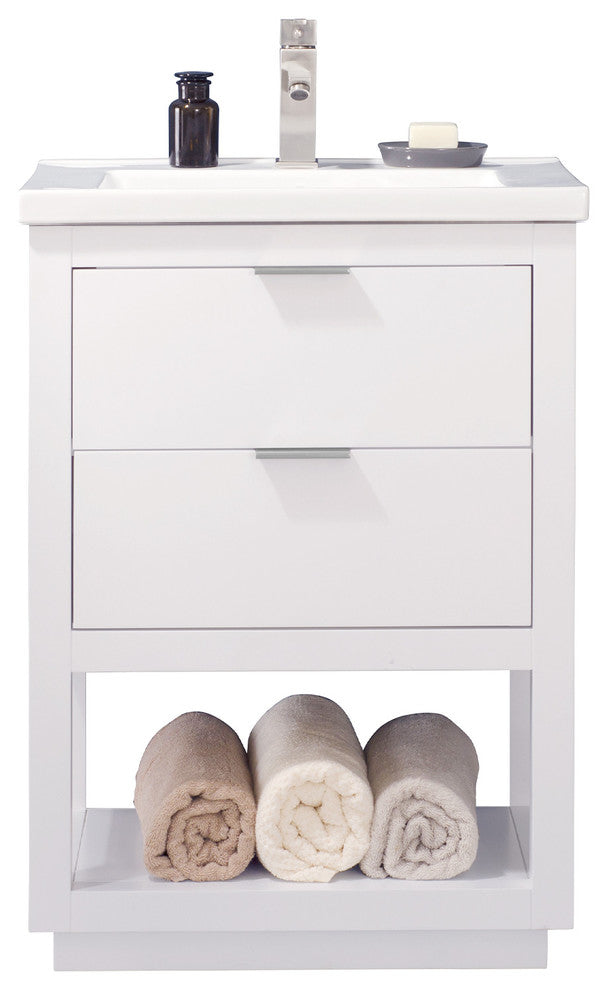 Klein 24" Single Sink Vanity, White