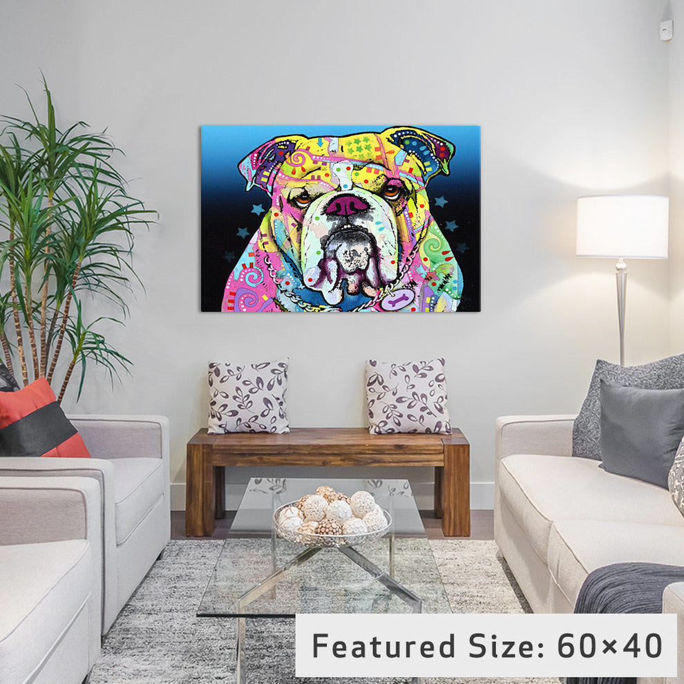 "The Bulldog" Wrapped Canvas Art Print, 26x18x1.5