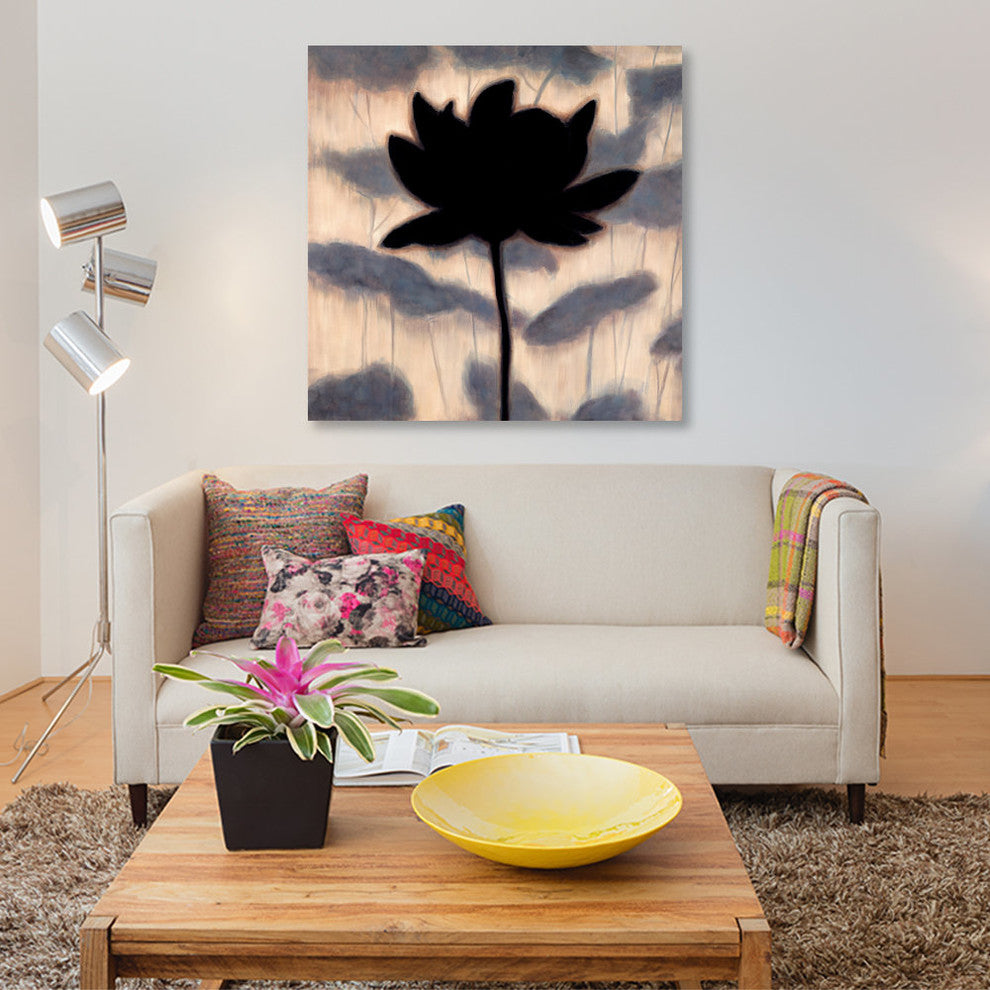 "Blossom Silhouette I" by Erin Lange, Canvas Print, 26"x26"