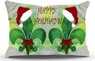 Holiday Pillow Sham, 40"x20", Santa Fleur De Lis