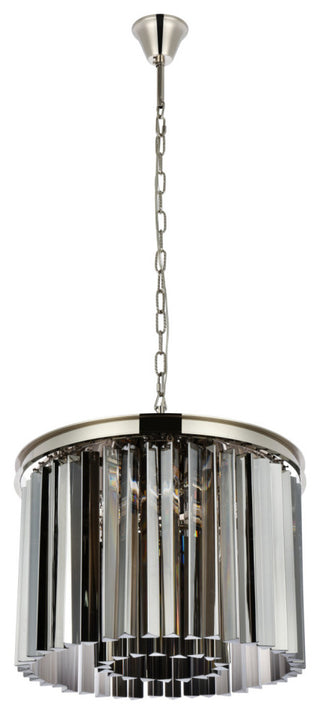 Elegant Lighting 1208D20-SS/RC Sydney 6 Light 20"W Crystal - Matte Black