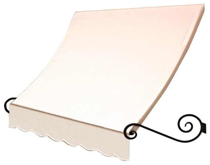 Awntech 3' Charleston Acrylic Fabric Fixed Awning, White