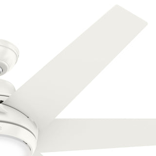 Hunter 52" Sotto Ceiling Fan With LED Light Kit and Remote, Fresh White