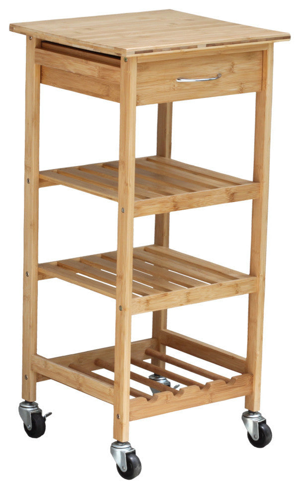 Oceanstar Bamboo Kitchen Trolley
