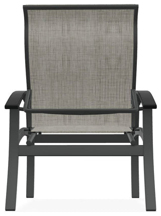Belle Isle Sling Adjustable Outdoor Dining Chair, Smoke/Graphite