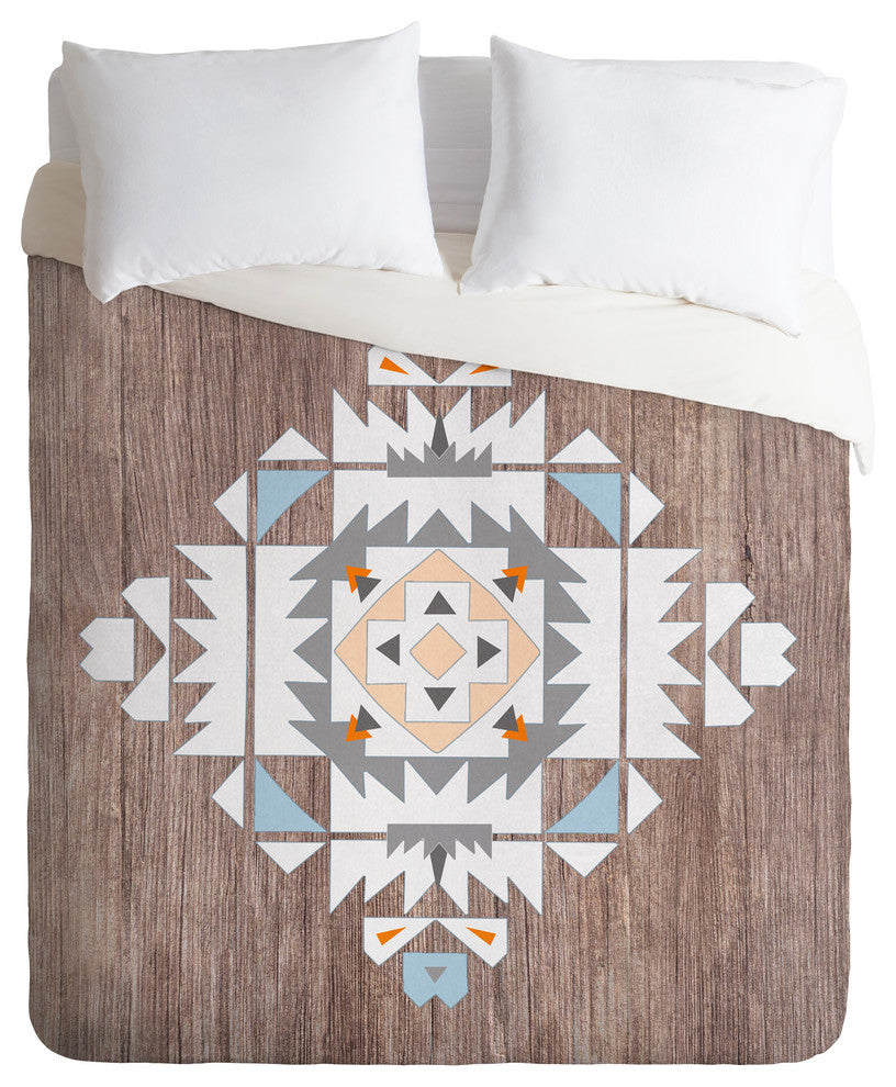 Deny Designs Iveta Abolina Cream Tribal Duvet Cover - Lightweight