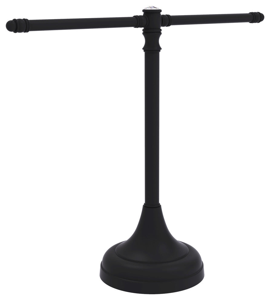 Carolina Crystal Guest Towel Stand, Matte Black