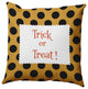 Trick or Treat Dots Accent Pillow, Golden Mustard, 18"x18"