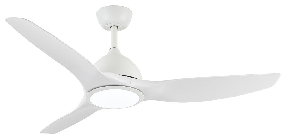 52-inch Modern Intergrated LED White Ceiling Fan with Light