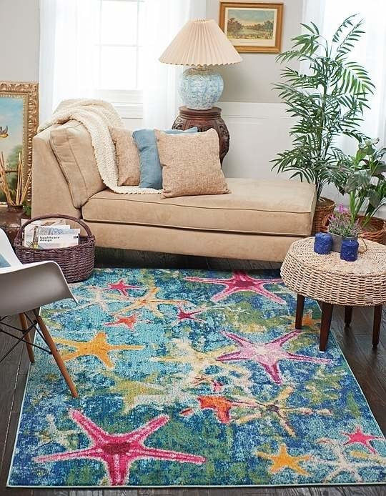 Unique Loom Navy Blue Seashore Positano 5'x8' Area Rug
