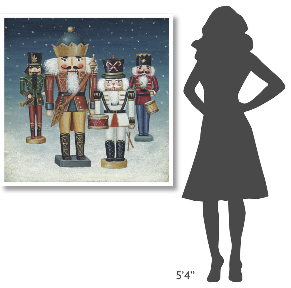 "King Nutcrackers Snow" Digital Paper Print by David Carter Brown, 42"x42"