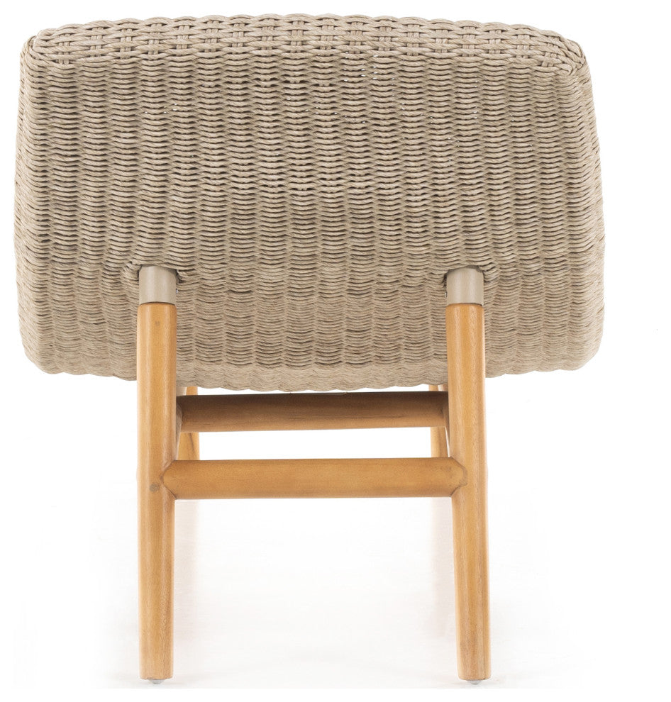 Portia Outdoor Chaise Lounge-White