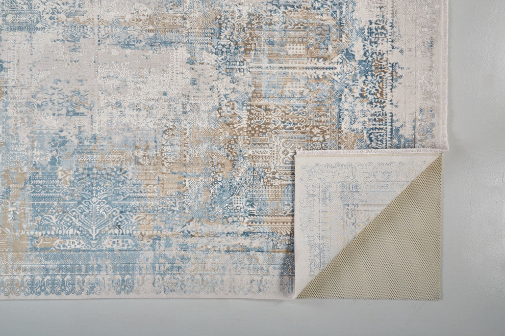Weave & Wander Lindstra Blue/Gray 9'9"x13'2" Rug
