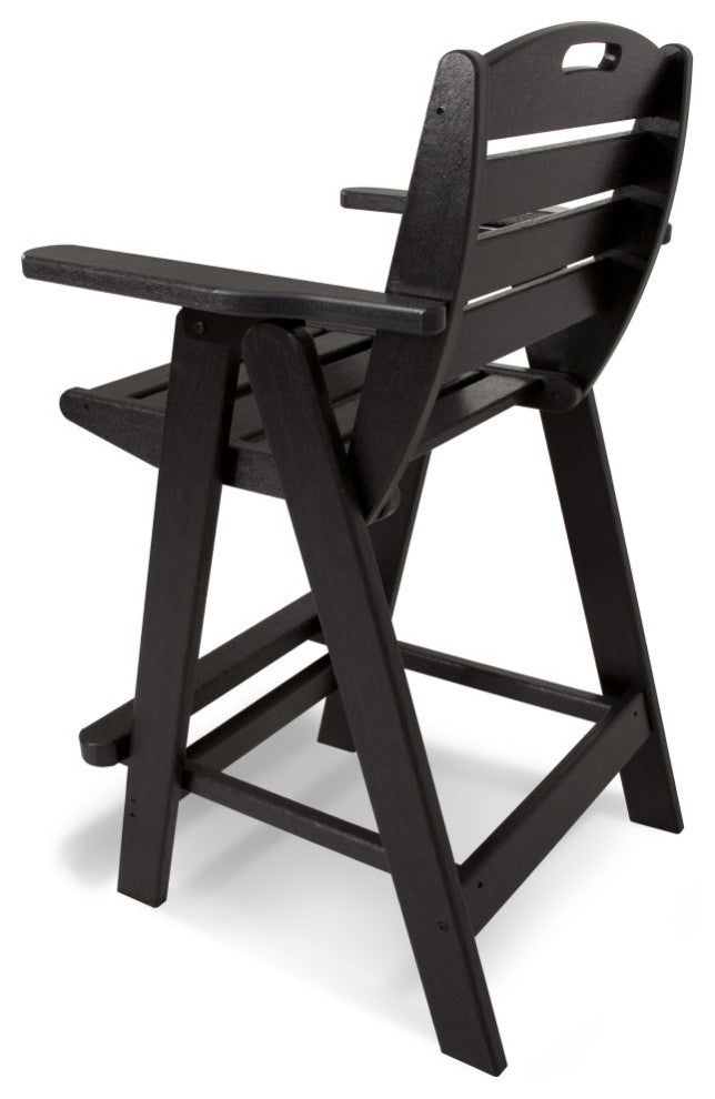 Polywood Nautical Bar Chair, Black
