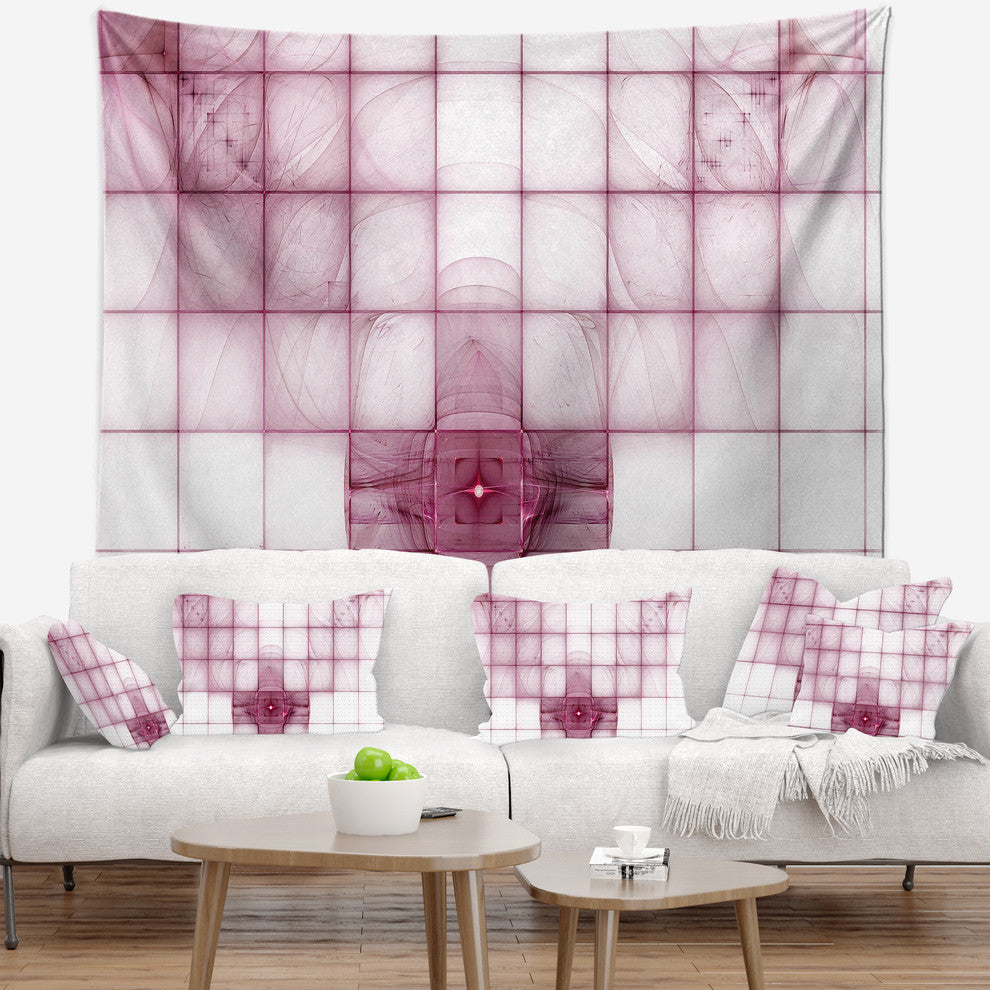 Purple Bat on Rader Screen Abstract Wall Tapestry, 92"x78"